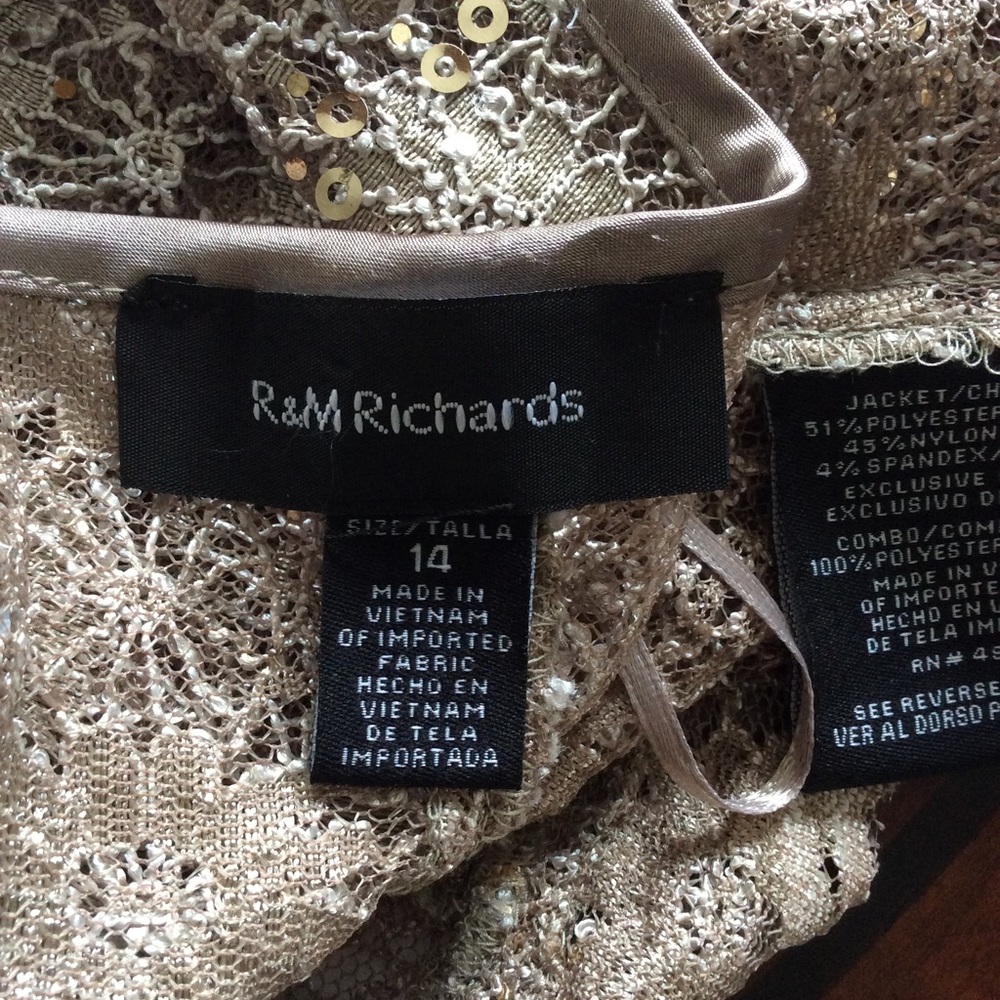 R&M Richards Sequin Lace Sheath Dress & Jacket - Picture 6 of 6